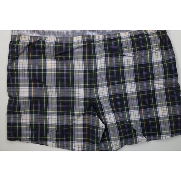 AS IS Vintage 90s Tommy Hilfiger Mens 2XL XXL Spell Out Lined Shorts Swim Trunks - Picture 13 of 14